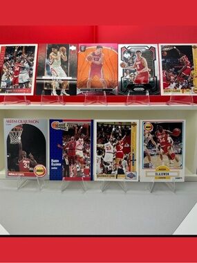 Houston Rockets Hakeem Olajuwon/Yao Ming 9 card lot